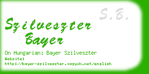 szilveszter bayer business card